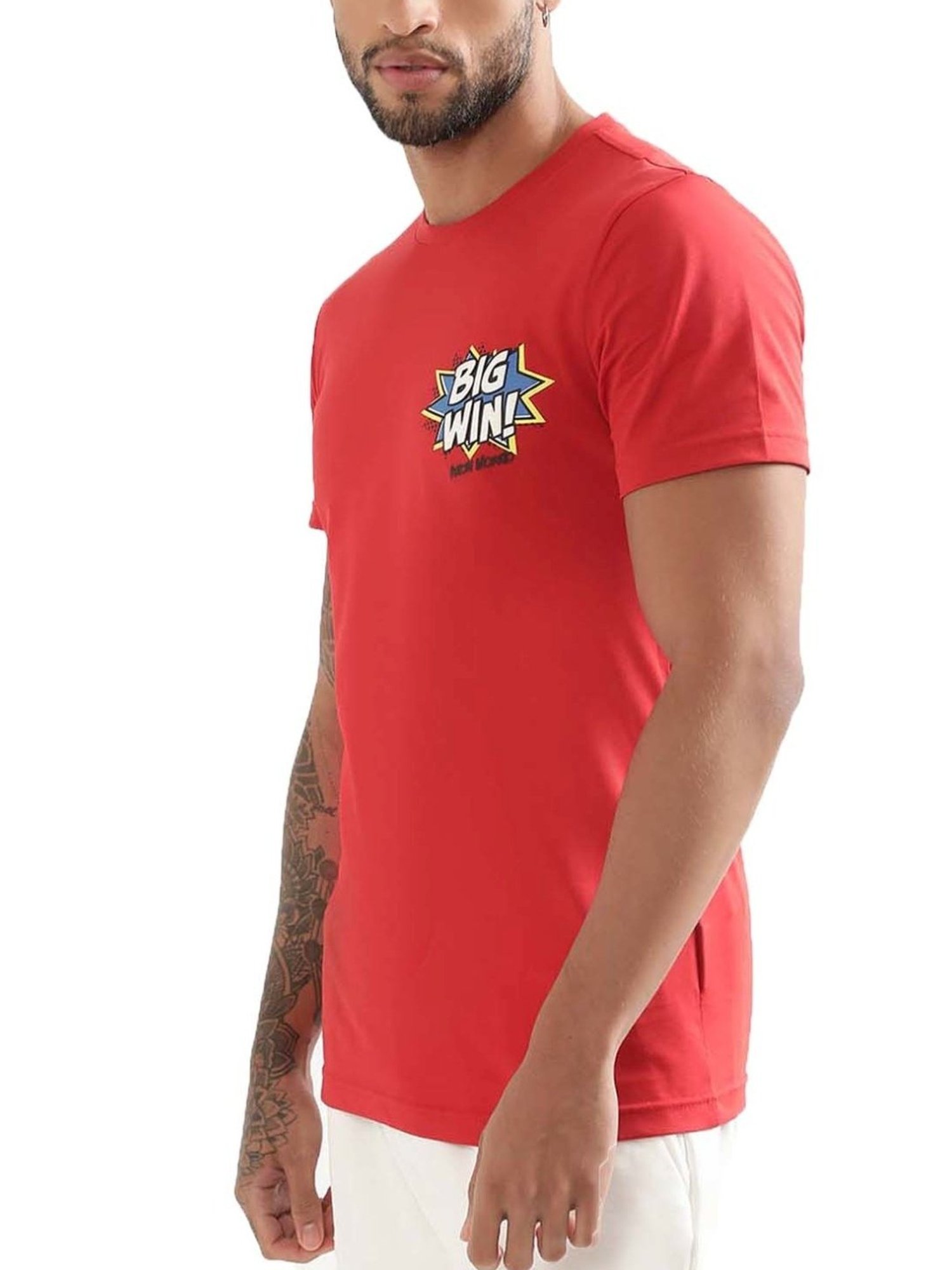Antony Morato Red Cotton Slim Fit T-Shirt