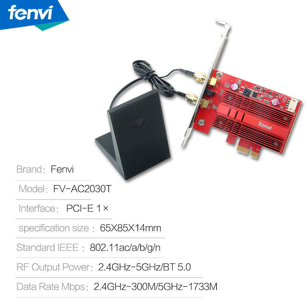2030Mbps Desktop PCIe Wireless Wi-Fi Adapter Bluetooth 5.0 Intel 9260 WiFI Card