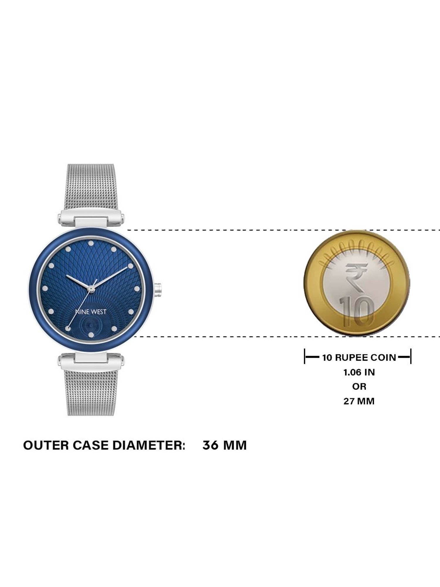 Nine West NW-2949NVSV Analog Watch for Women