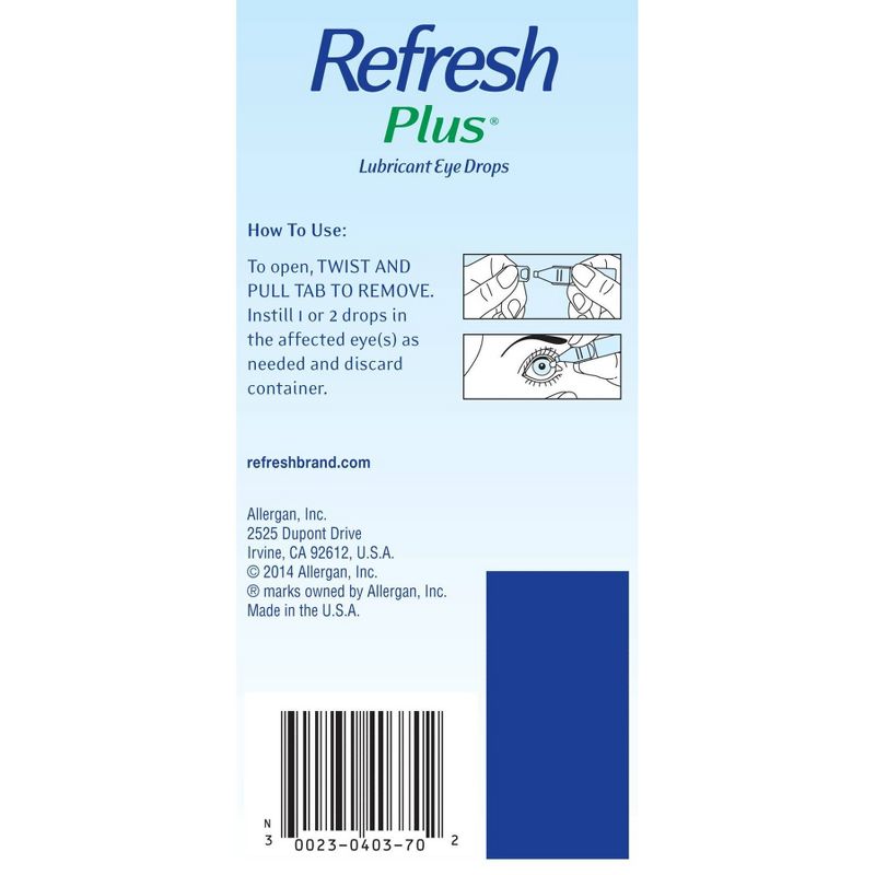 Refresh Plus Preservative Free Lubricant Eye Drops - 70ct