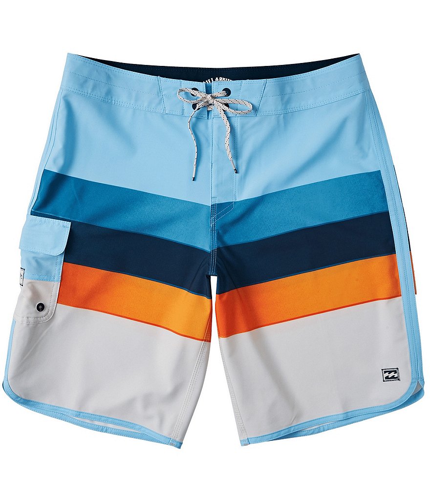 Billabong 73 Stripe Pro 20#double; Outseam Striped Recycler Recycled Materials Board Shorts
