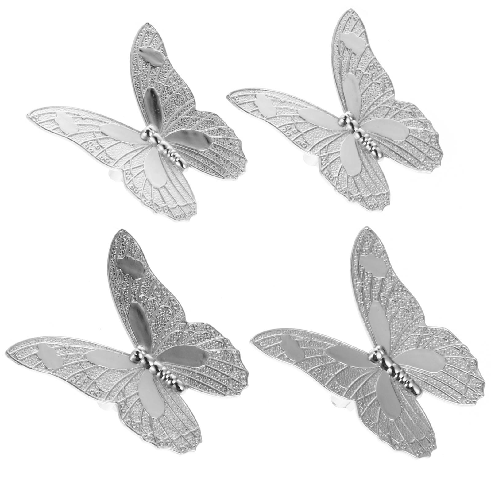 4pcs Vintage Butterflies Cupboard Door Knobs Antique Drawer Pulls Handle Knobs