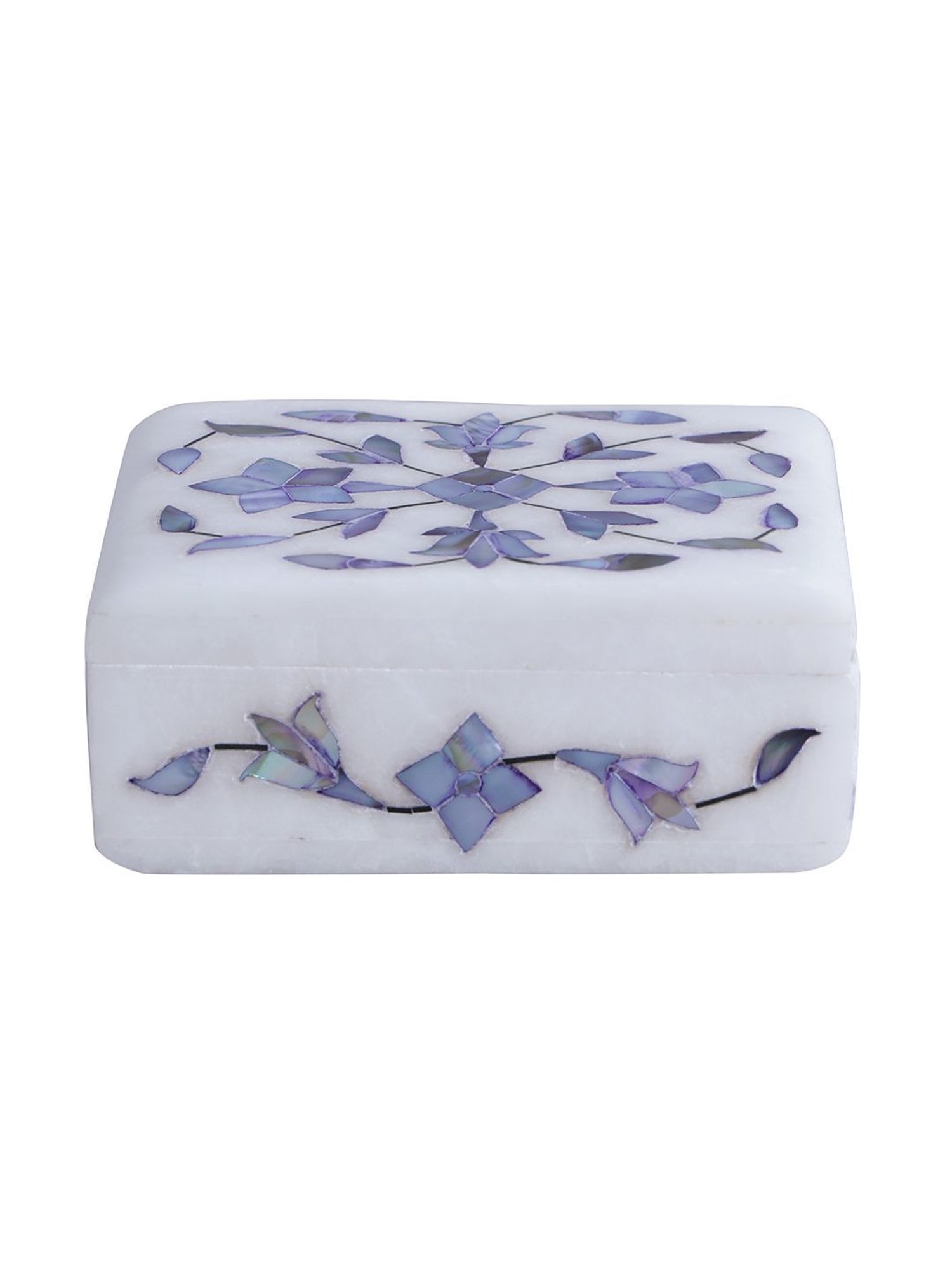 Aapno Rajasthan Blue & White Marble Jewellery Box