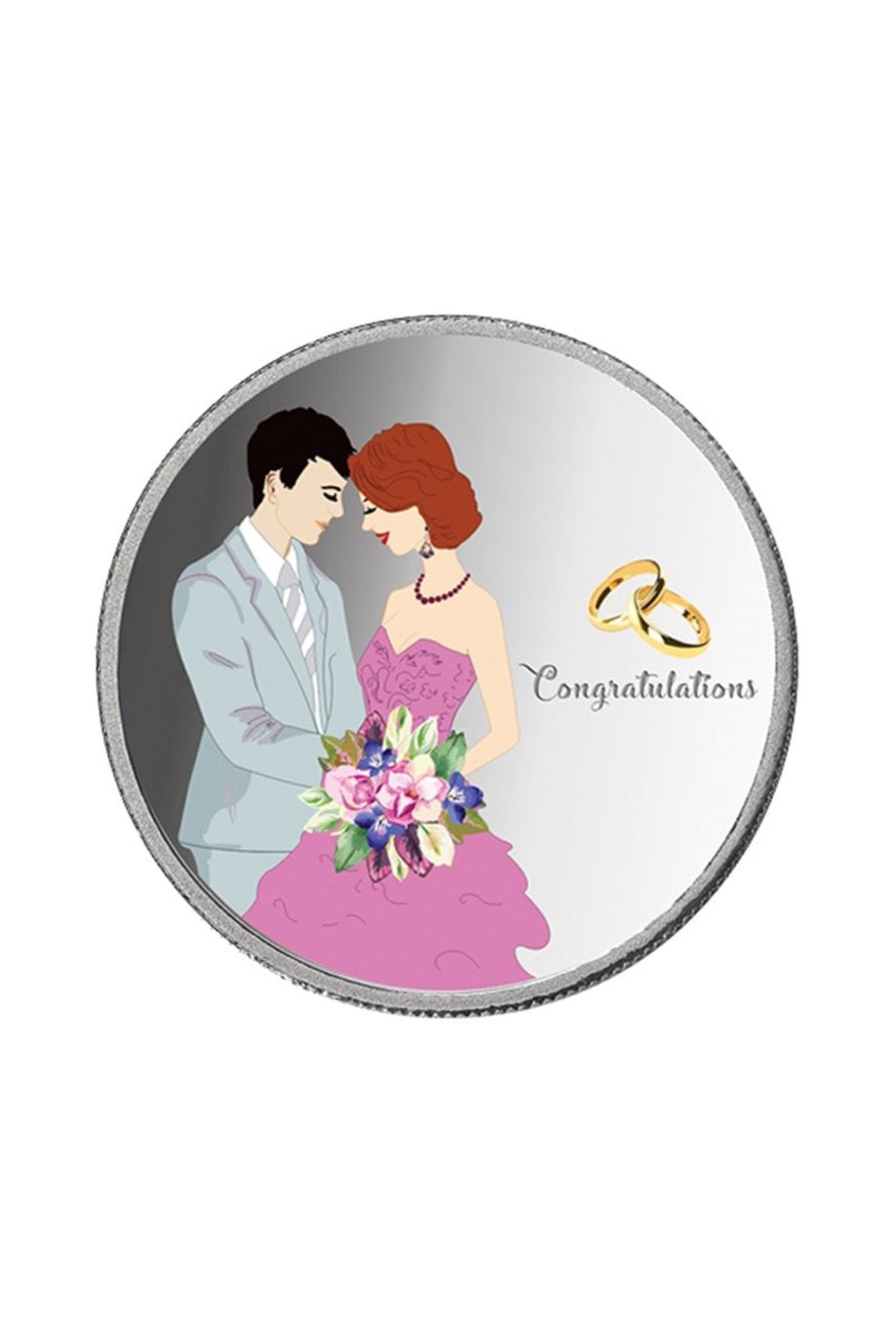 Taraash Newly Married Couple 999 10gm Silver Coin