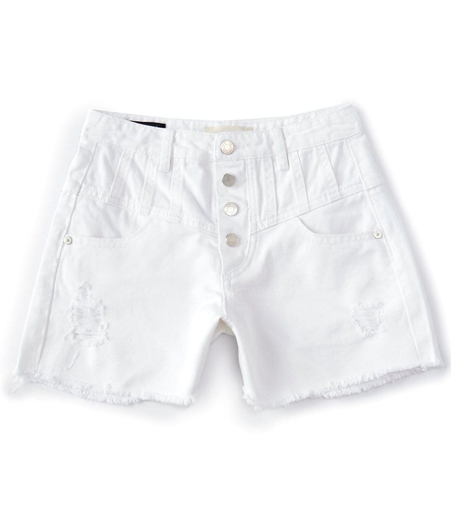 Habitual Big Girls 7-16 High-Waist Button-Front Shorts