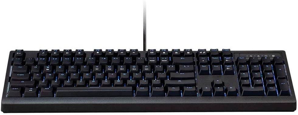 Monoprice Brown Switch Full Size Mechanical Keyboard - Backlit - Black | Ideal for Office Desks, Workstations, Tables - Workstream Collection