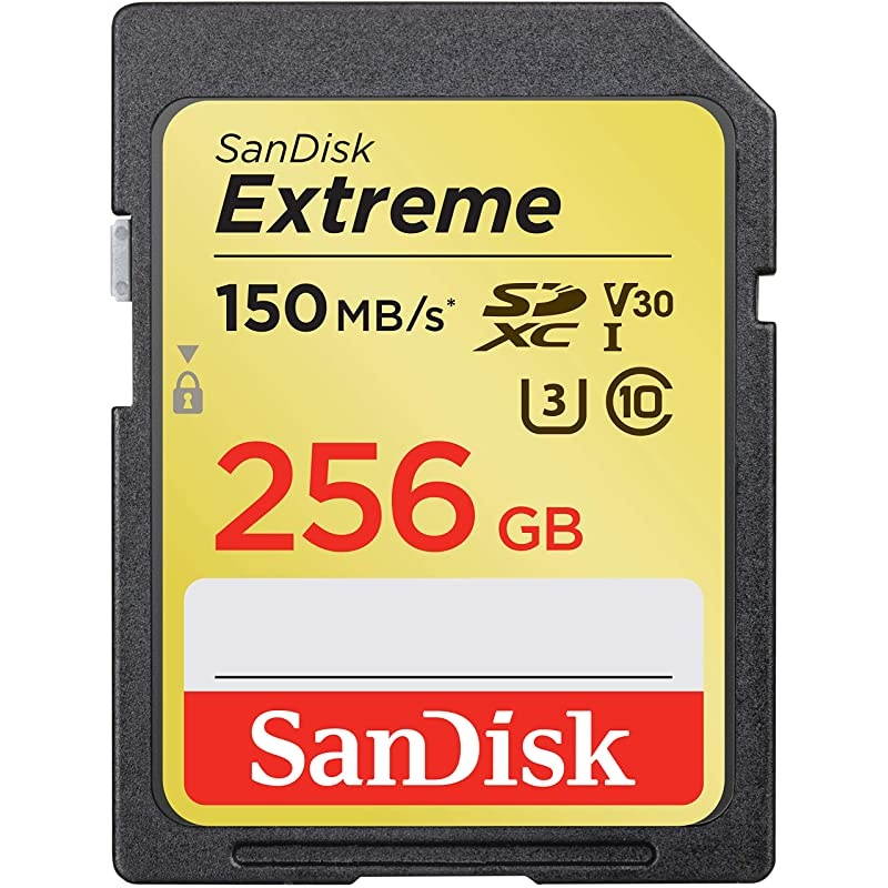 256GB Extreme SDXC UHS-I Card - C10, U3, V30, 4K UHD, SD Card - SDSDXV5-256G-GNCIN