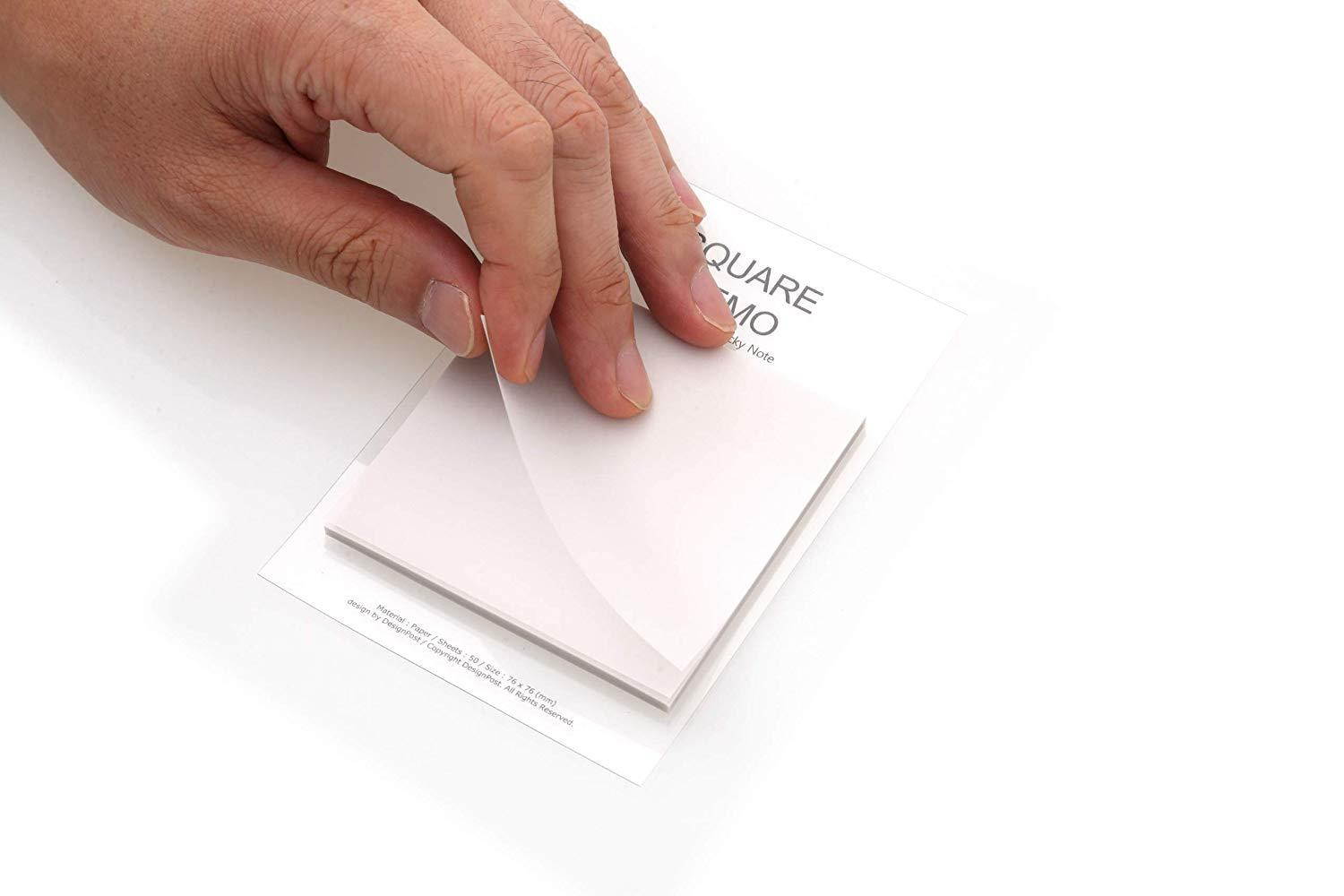 Creative Tracing Paper Sticky Memo 3 X 3 inches, 50 Sheets Cute Note Pads Square Styles Unique Self Adhesive Removable Transparent Memo Various Size Bookmark Page Flag