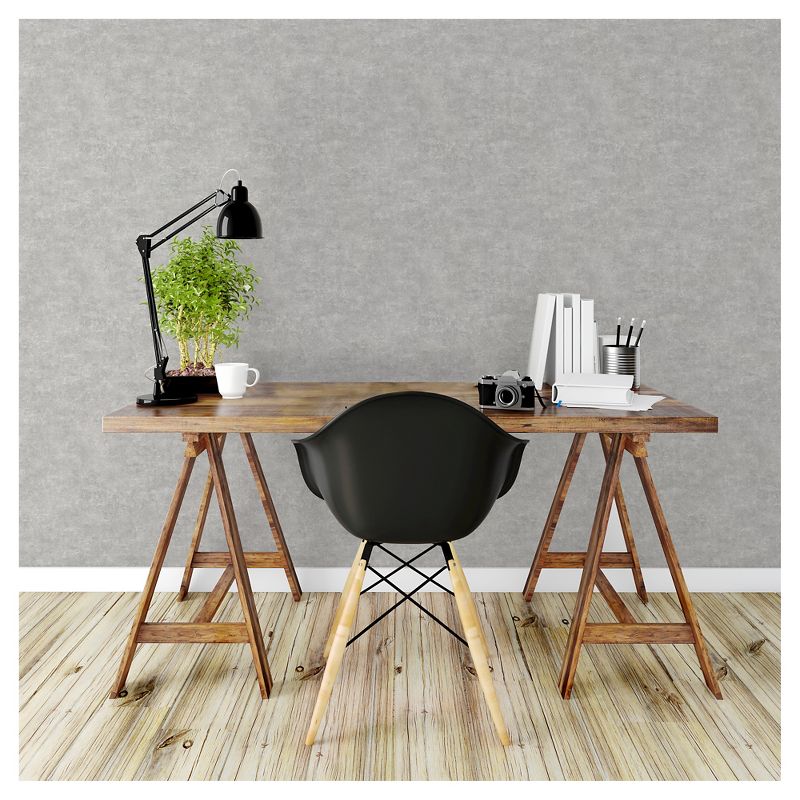 Devine Color Textured Concrete Peel & Stick Wallpaper Gray