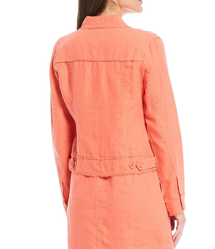 Tommy Bahama Two Palm Raw Edge Point Collar Button Front Jacket