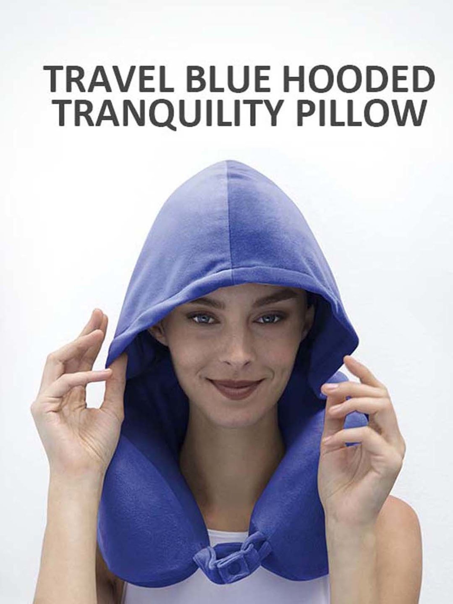 Travel Blue Blue Hooded Neck Pillow