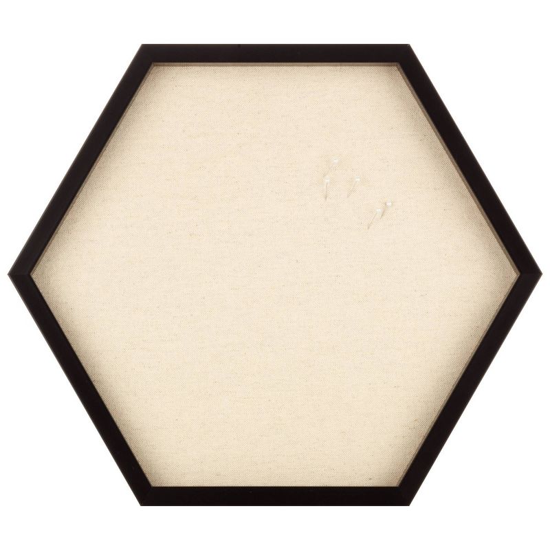 3pc Hexagon Dry Erase Chalkboard/Pinboard Wall Organizer Set Black - Gallery Solutions