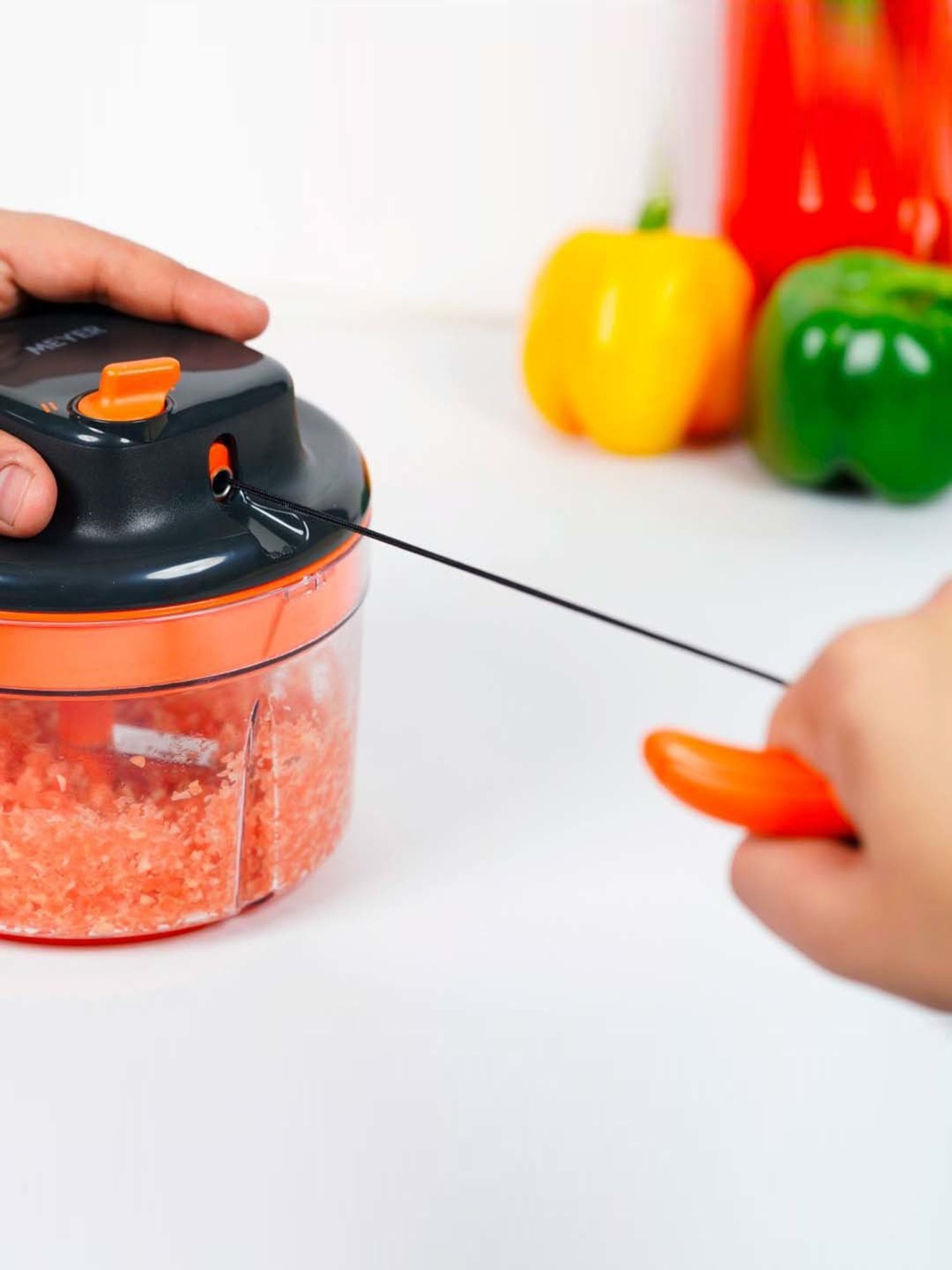 Meyer Orange & Black Plastic 6 cm Speed Pulling Chopper (1.25 L)