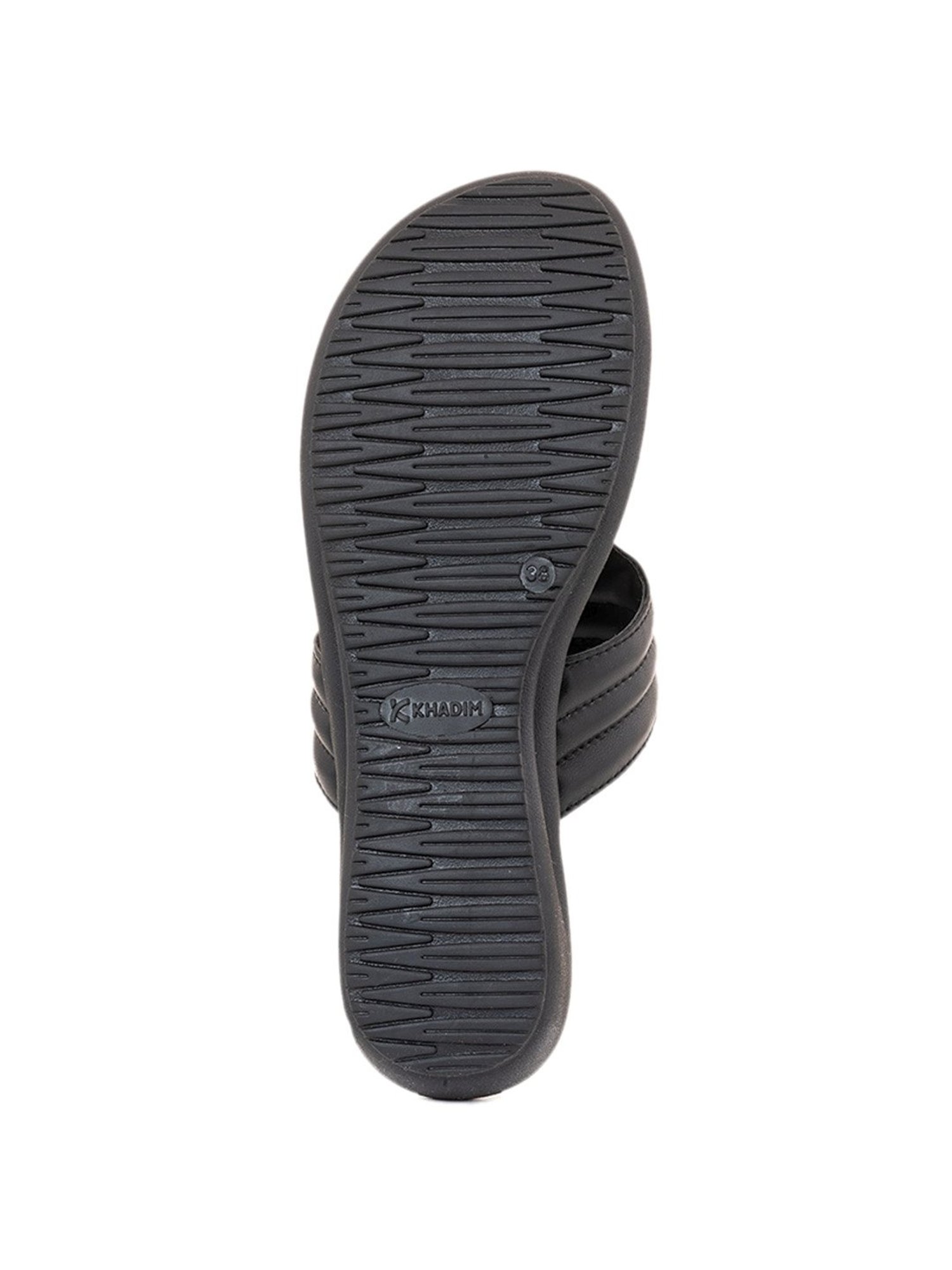 Softouch by Khadims Women's Black Thong Wedges