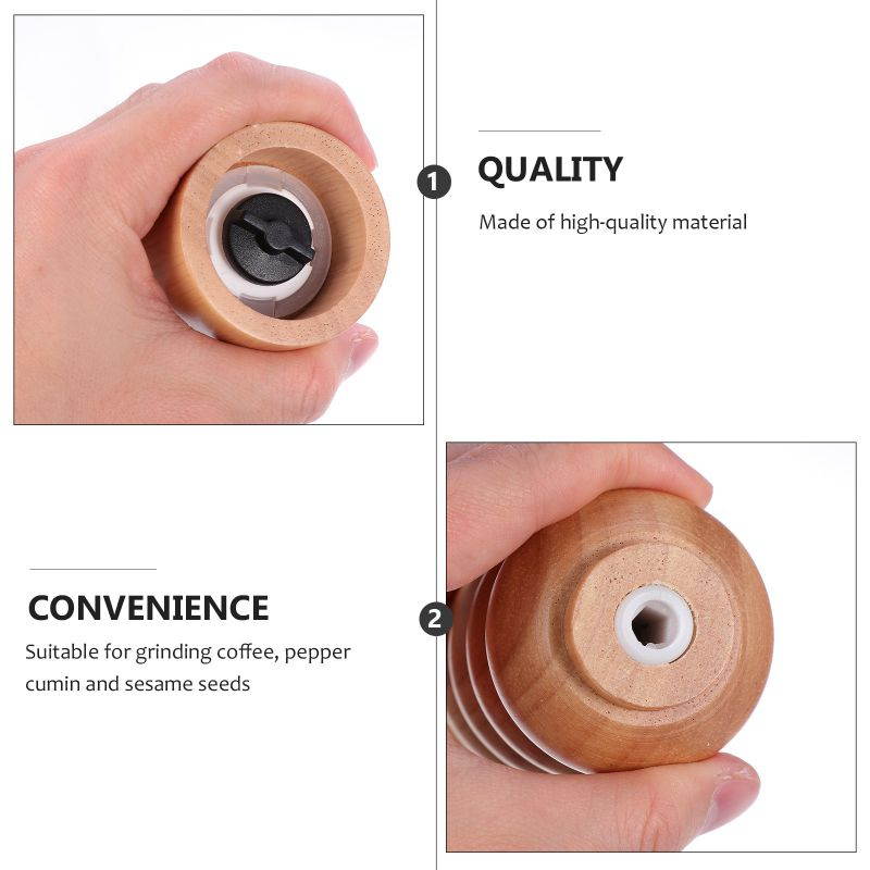 Wooden Pepper Spice Mill Grinder Rotor Manual Cumin Sesame Pepper Grinding Tool