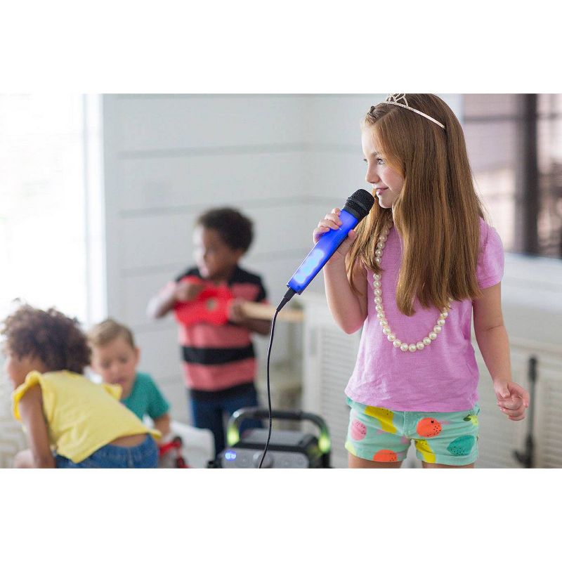Singing Machine Disco Lights Wired Microphone - Pink