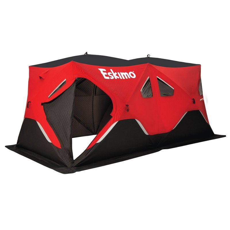 Eskimo FatFish Insulated 7-9 Person Pop Up Ice Fishing Shanty Shack Shelter Hut