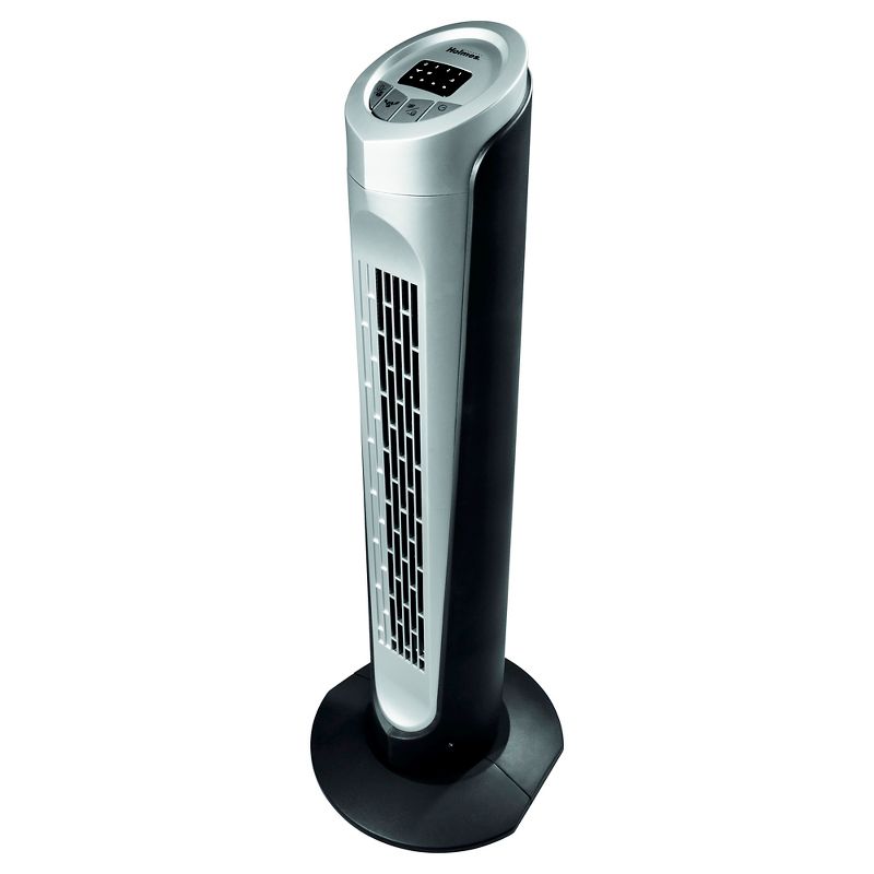 32" Oscillating Tower Fan Black/Silver - Holmes