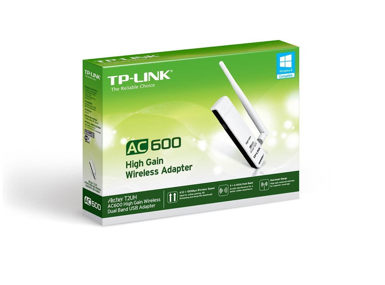 TP-Link AC600 Wireless High Gain Dual Band USB Adapter (Archer T2UH)