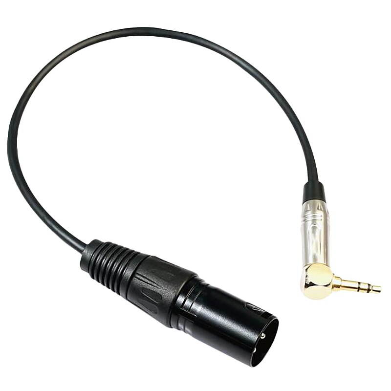0.3M Audio Cables 90 Degree 3.5Mm Stereo Trs Male To Xlr 3Pin Male Audio Cable Microphone Extension Cable Wire Cord (1pcs)