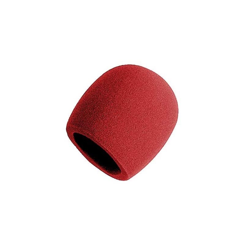 Foam Ball-Type Microphone Windscreen, Red