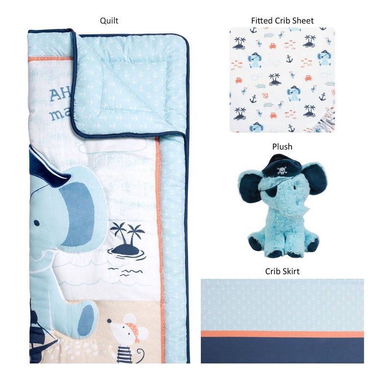 Sammy & Lou Crib Bedding Set - Ahoy Archie 4pc