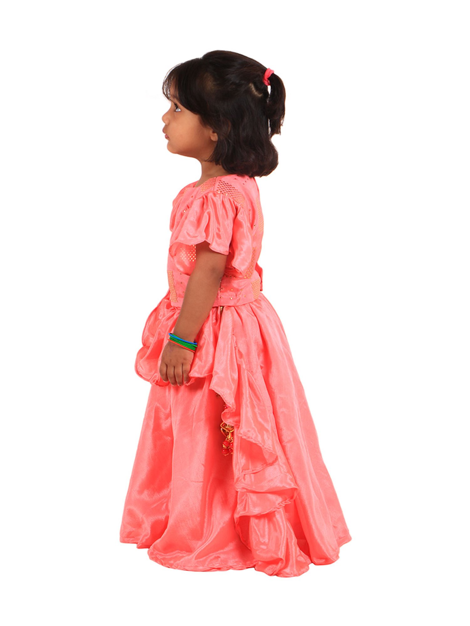 Passion Petals Kids Pink Embellished Lehenga With Choli