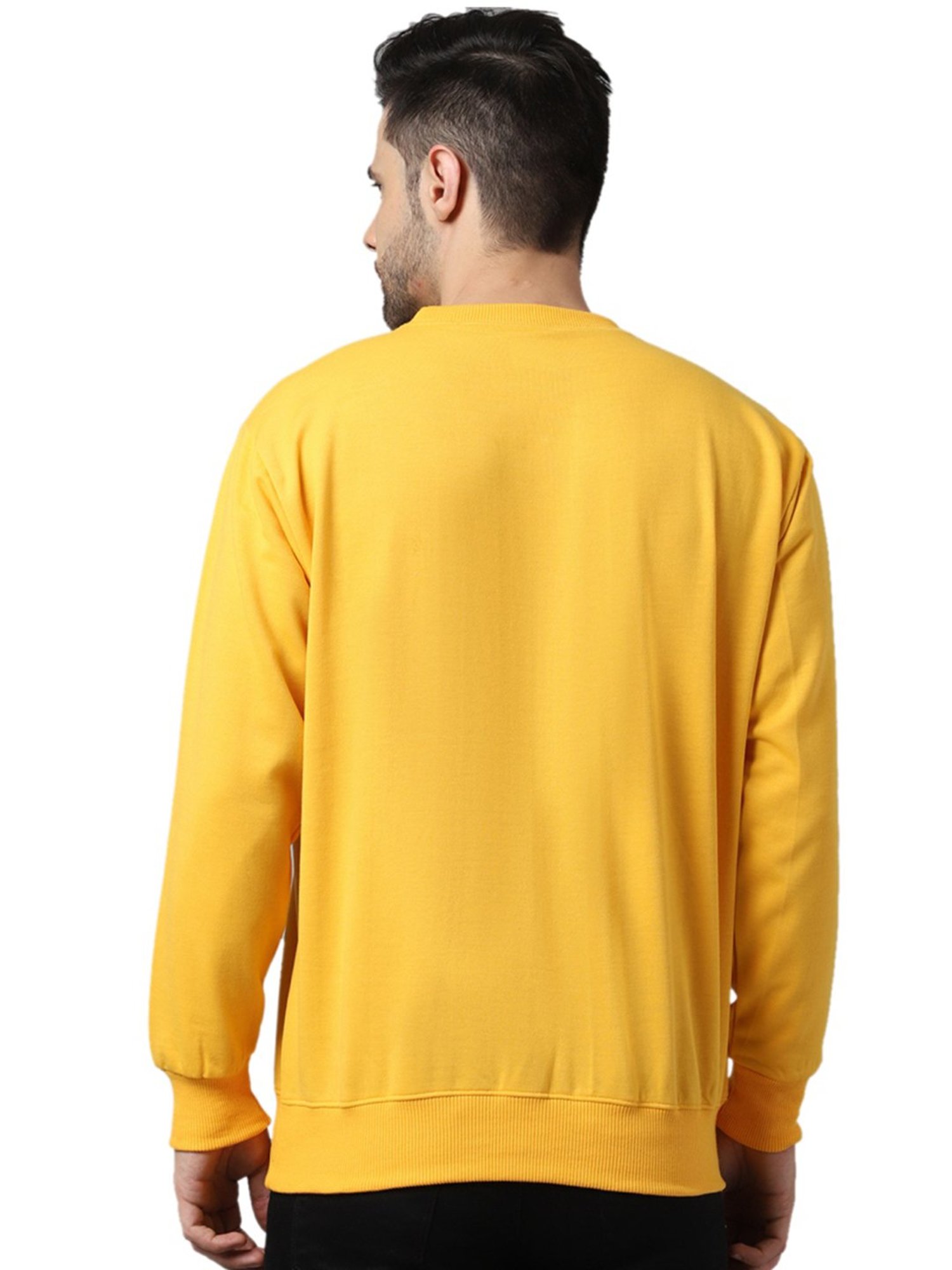 Vimal Jonney Yellow Regular Fit Printed Sweatshirts - Pack of 2