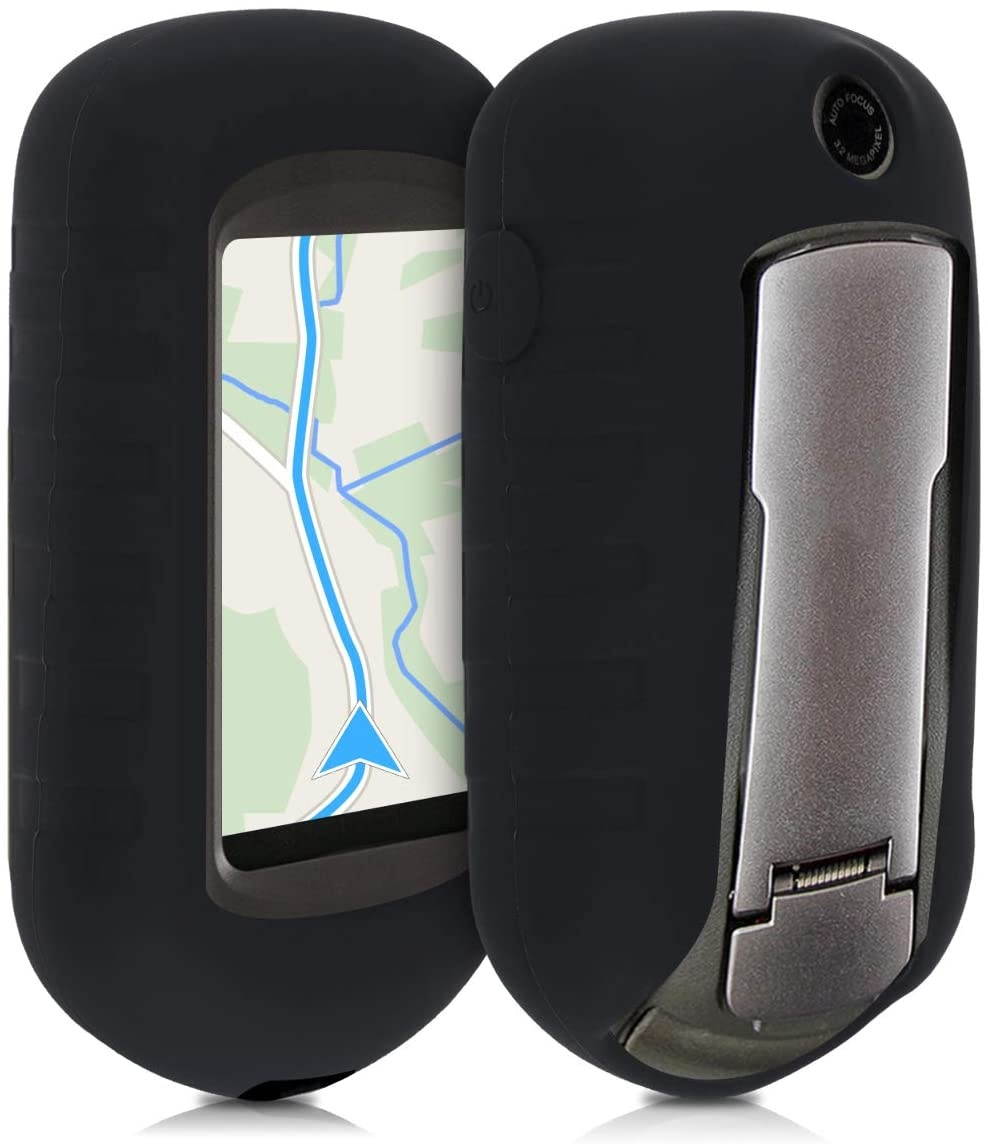 kwmobile Case Compatible with Garmin Oregon 550 - GPS Handset Navigation System Soft Silicone Skin Protective Cover - Black
