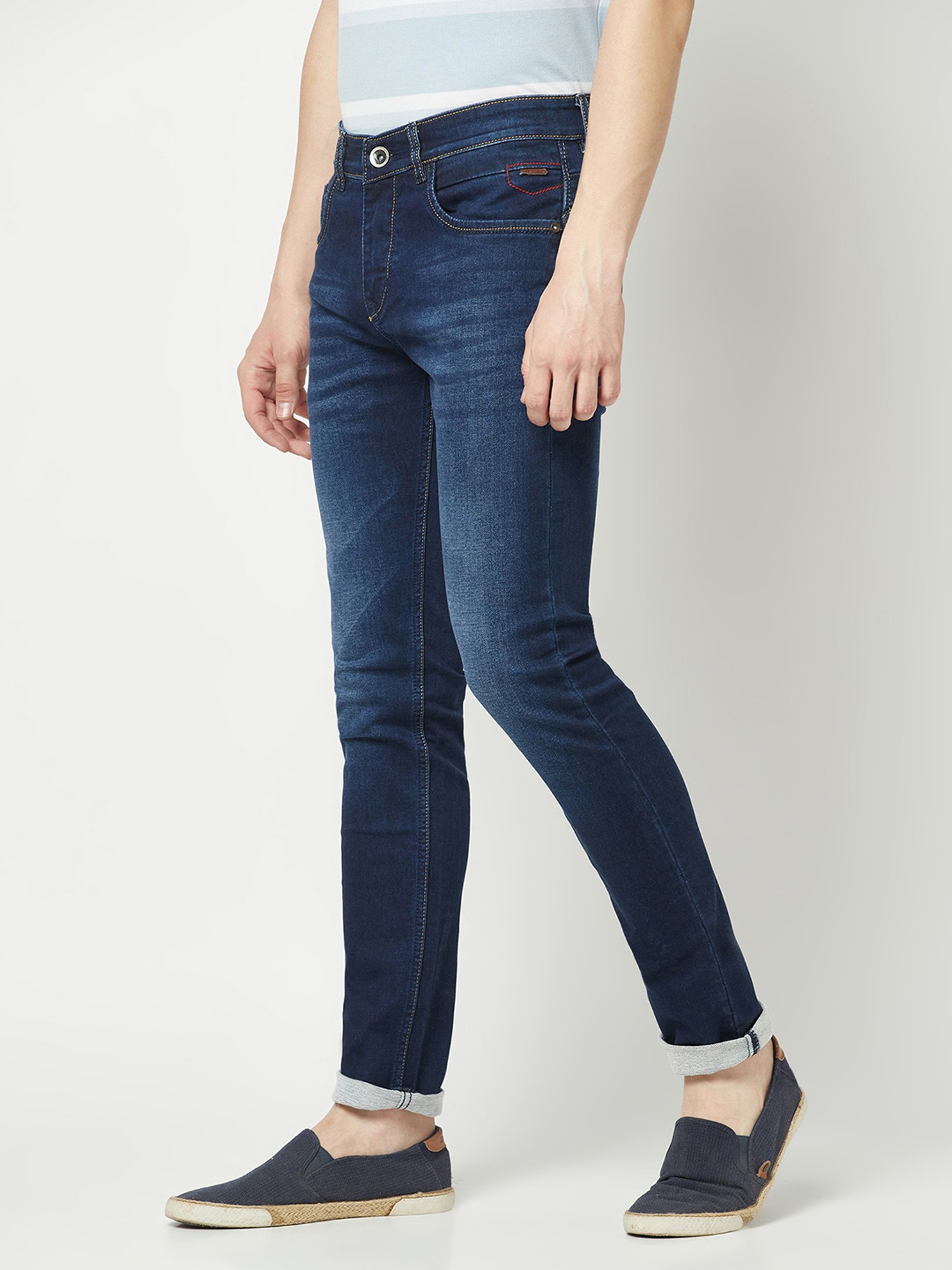 American Eagle Blue Cotton Regular Fit Jeans