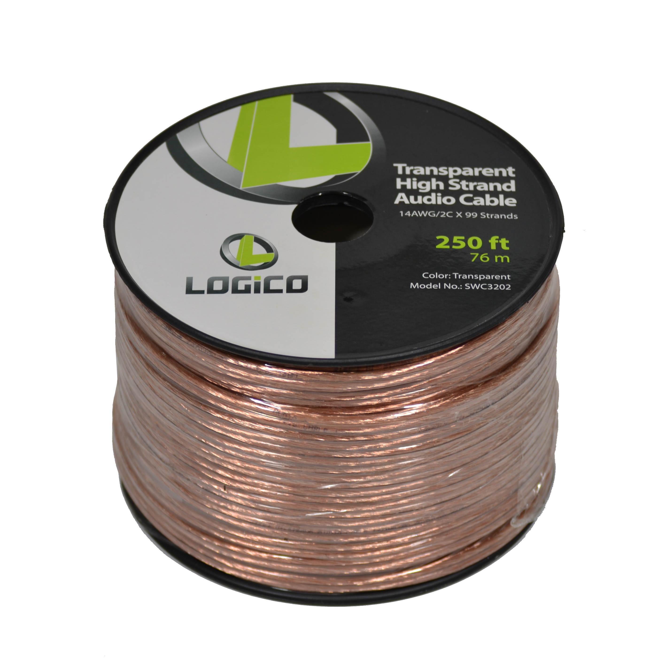 Car Home Audio Speaker Wire 14 Gauge Bulk Audio Speaker Cable Transparent 250 ft