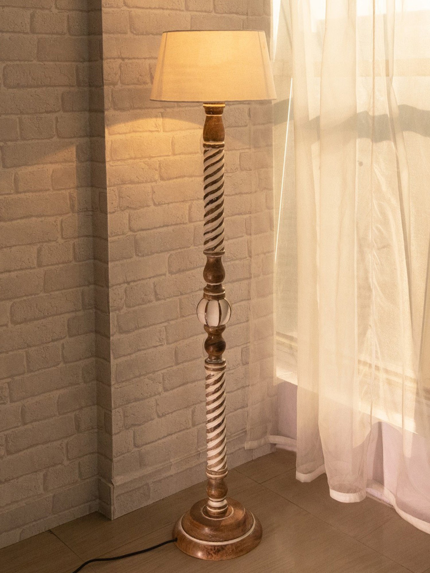 64" x 8.9" x 10.5" Smart Light Full Spectrum Floor Lamp (Includes LED Light Bulb) White - Verilux