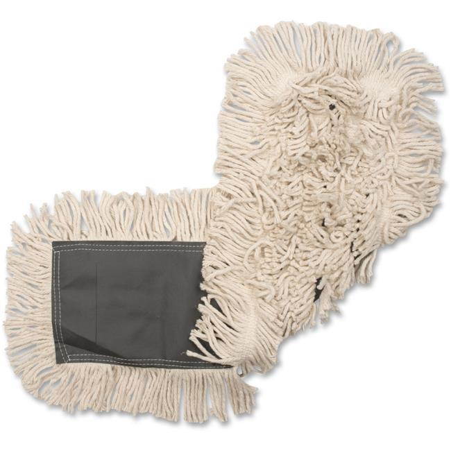 Genuine Joe Disposable Cotton Dustmop 24"x5" 12/CT Natural 00365CT