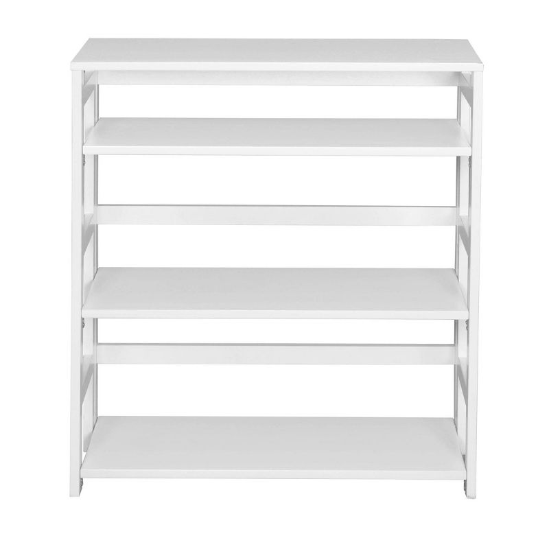 34" Cakewalk High Folding Bookcase White - Regency