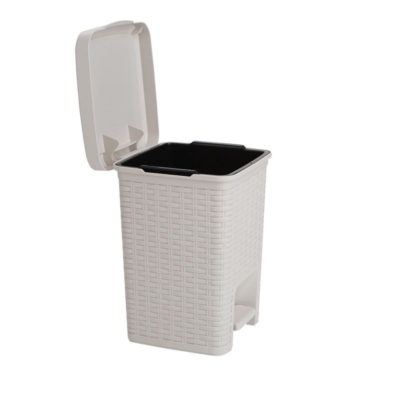 Mind Reader Step Trash Can, Ivory