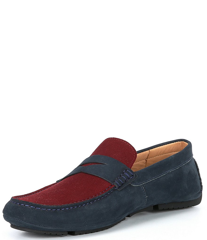 Flag LTD. Men's Morgan Suede Leather Penny Loafer Moccasins