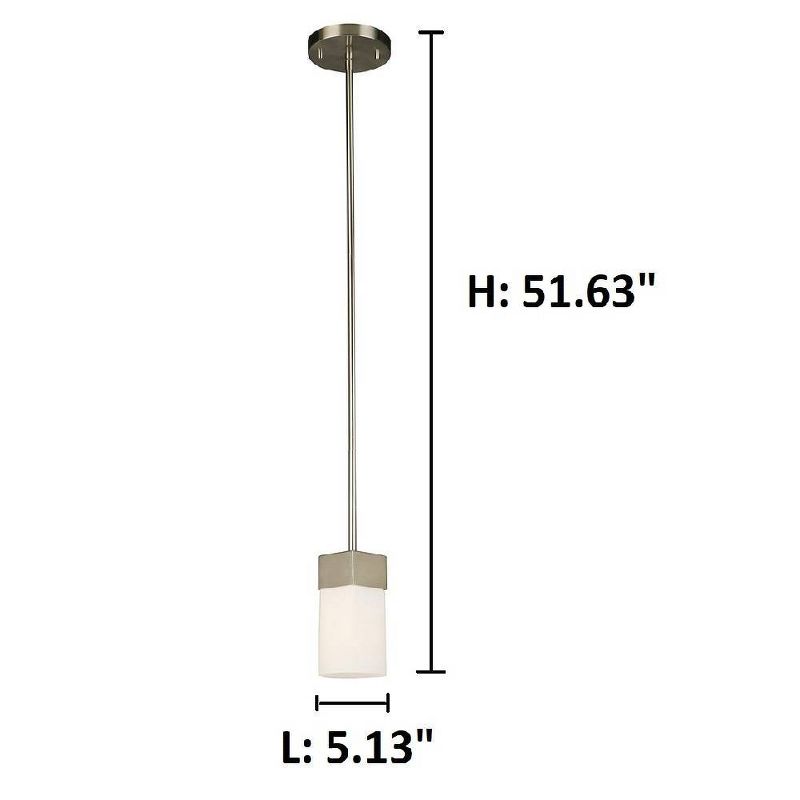 Ciara Springs Mini Pendant Silver/White - EGLO