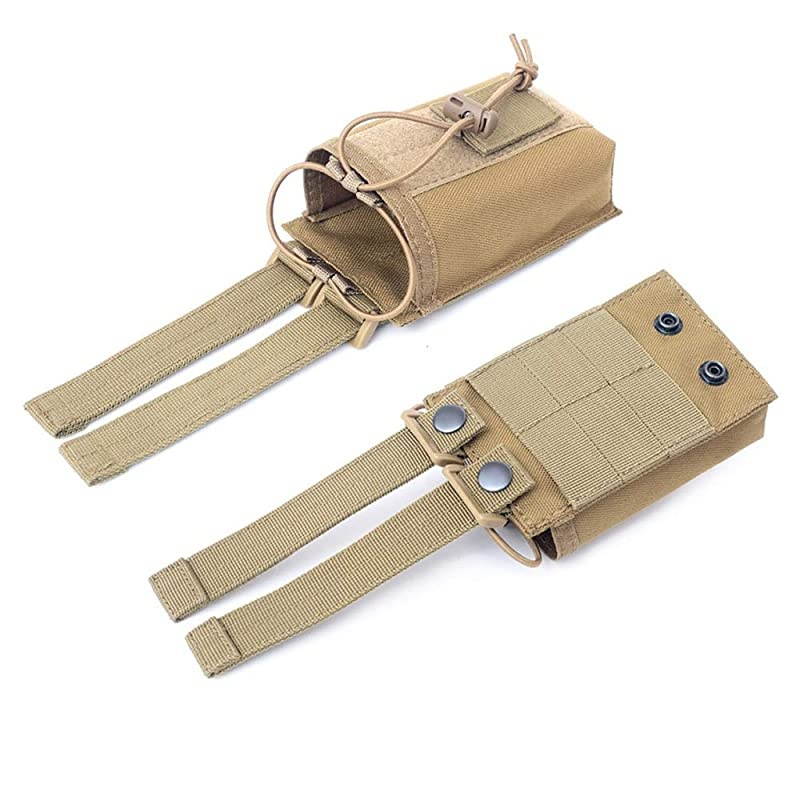 Radio Case Tactical Radio Holder Molle Radio Holster Military Heavy Duty Radios Pouch Bag for Two Ways Walkie Talkies