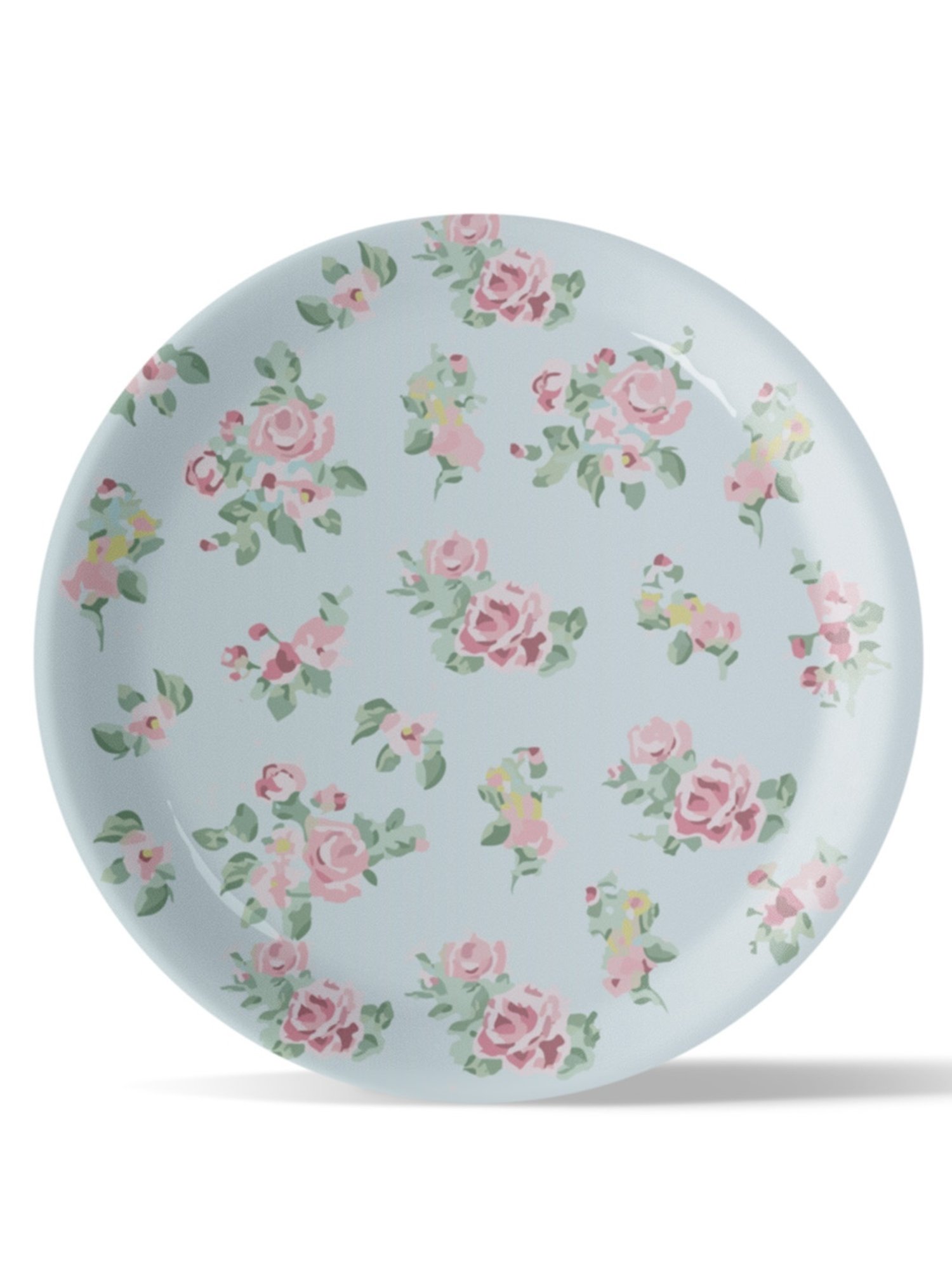 Nestroots Victorian Floral Printed Multicolor Porcelain Wall Plate