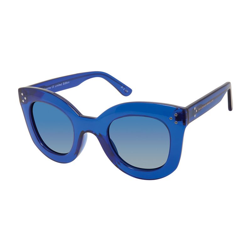 Priv'e Revaux Monroe  Womens Oversized Polarized Sunglasses Royal Blue 50mm