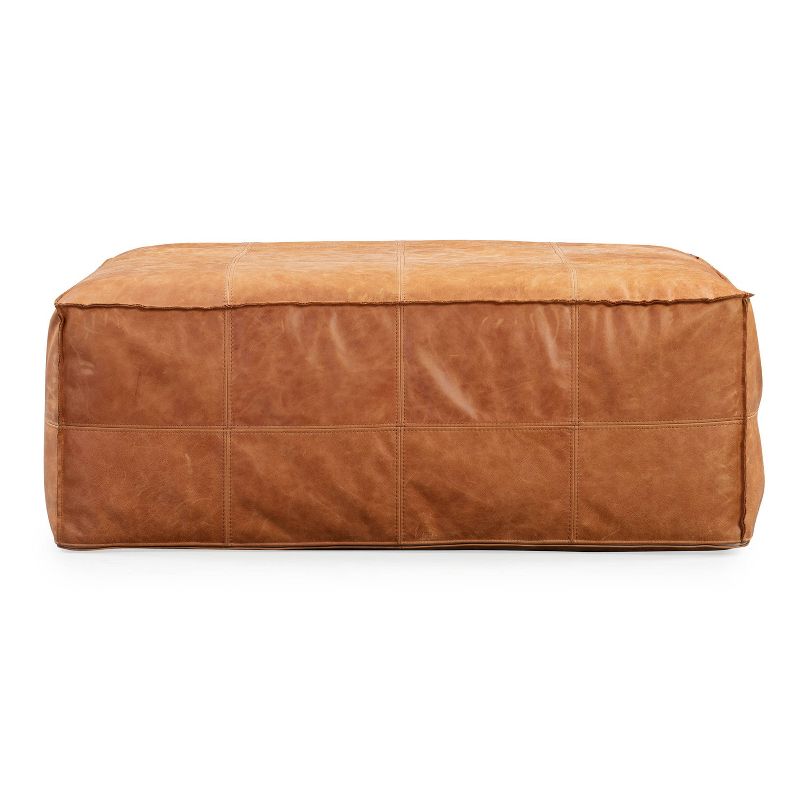 Dorit Square Ottoman Cognac Tan - Poly & Bark