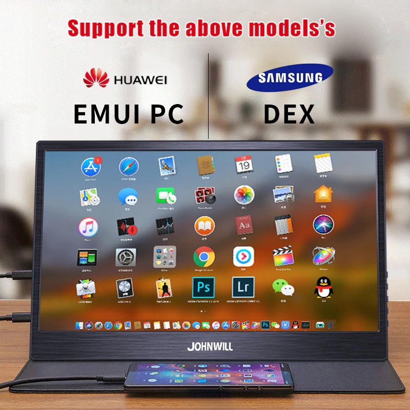 Global portable display 15.6-inch touch full HD computer monitor USB C dual monitor with speakers, gaming monitor for PS3 PS4 Xbox Nintendo Raspberry Pi