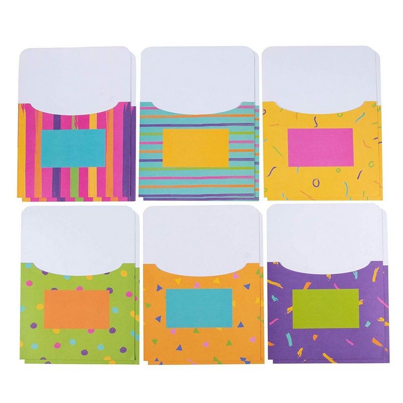 Juvale 12 Pack Book Pockets, Card Holders for Classroom Bulletin Boards, Paper Storage Holders, 7.5 x 9"