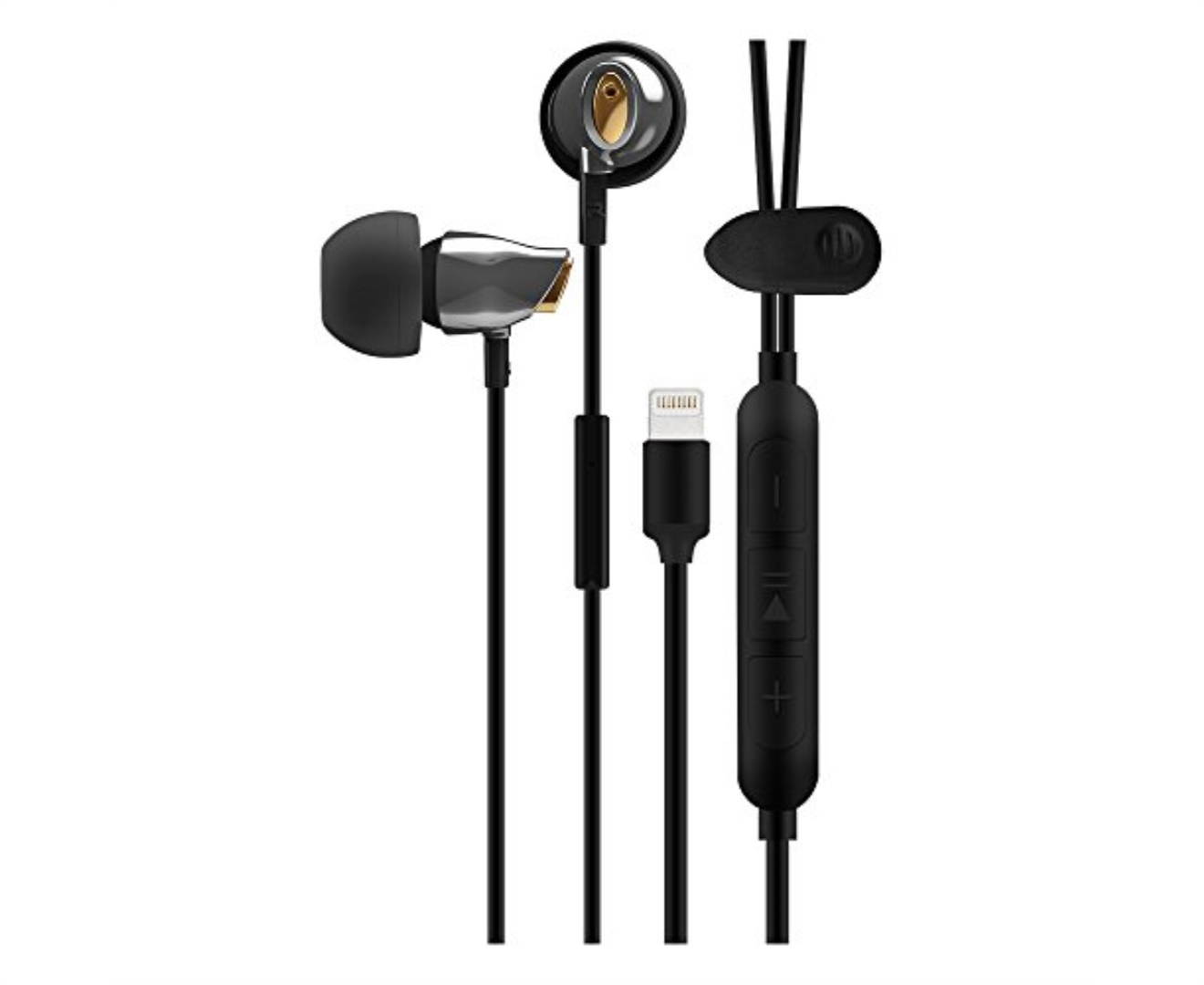 VIOTEK Aqua Lightning Port Stereo Earbuds: Powerful 105dB; Dynamic & Digital Sound; iPhone / iPad / iPod Compatible