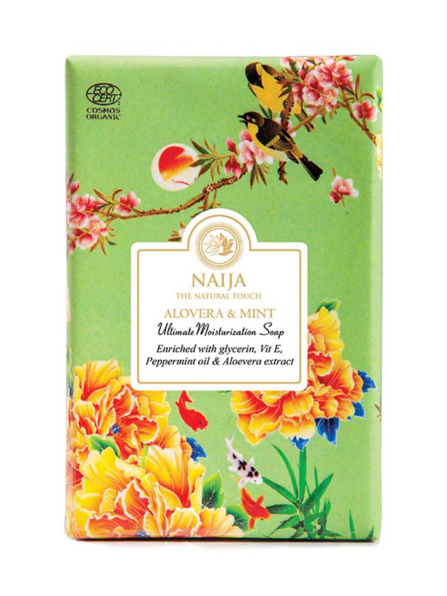 NAIJA Organic Aloe Vera and Mint Soap For Ultimate Moisturization - 100 gm