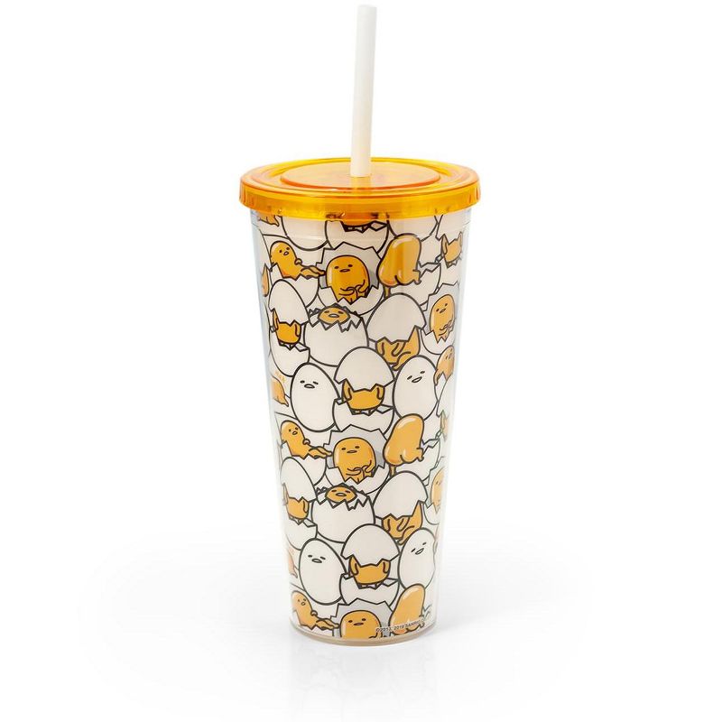 Seven20 Sanrio's Gudetama 20 Oz Insulated Tumbler With Lid & Straw
