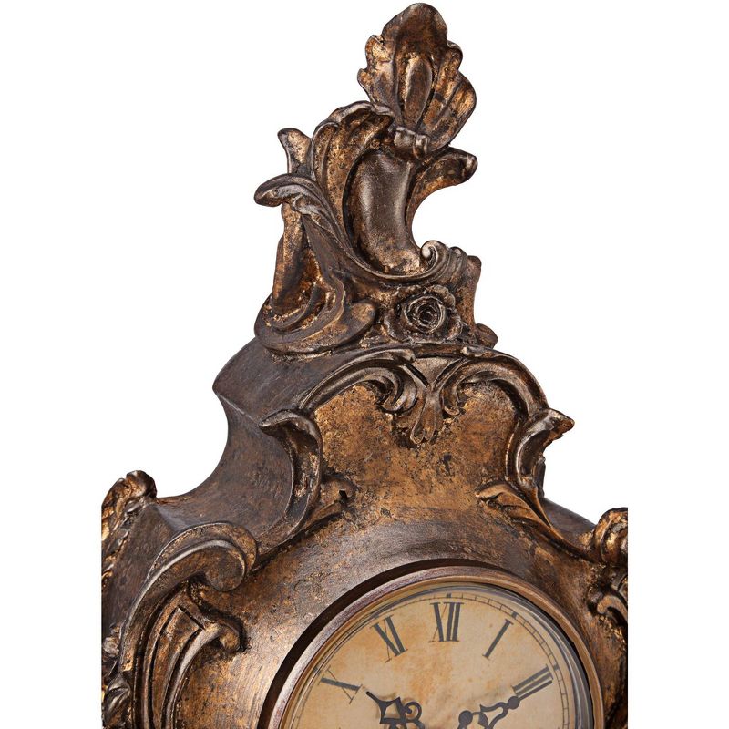 Kensington Hill Taryn Vintage Style 16 1/4" High Table Clock