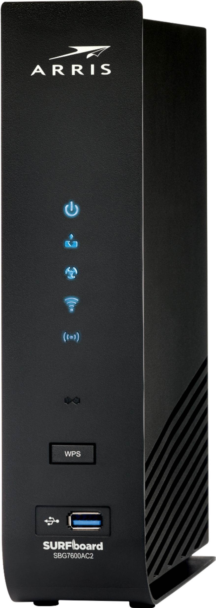 ARRIS - SURFboard Dual-Band AC2350 with 32 x 8 DOCSIS 3.0 Cable Modem - Black (SBG7600)