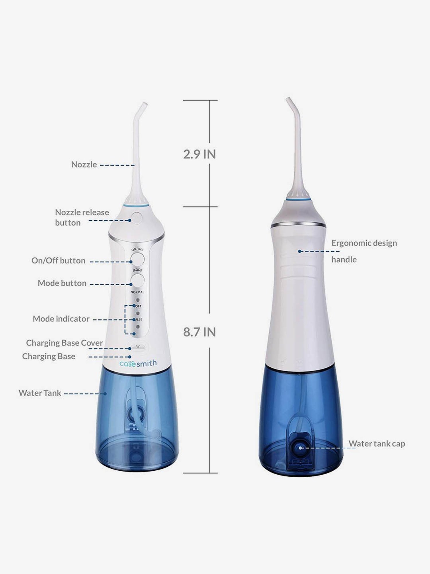 Caresmith FC1591 Professional Cordless Oral Flosser (White)