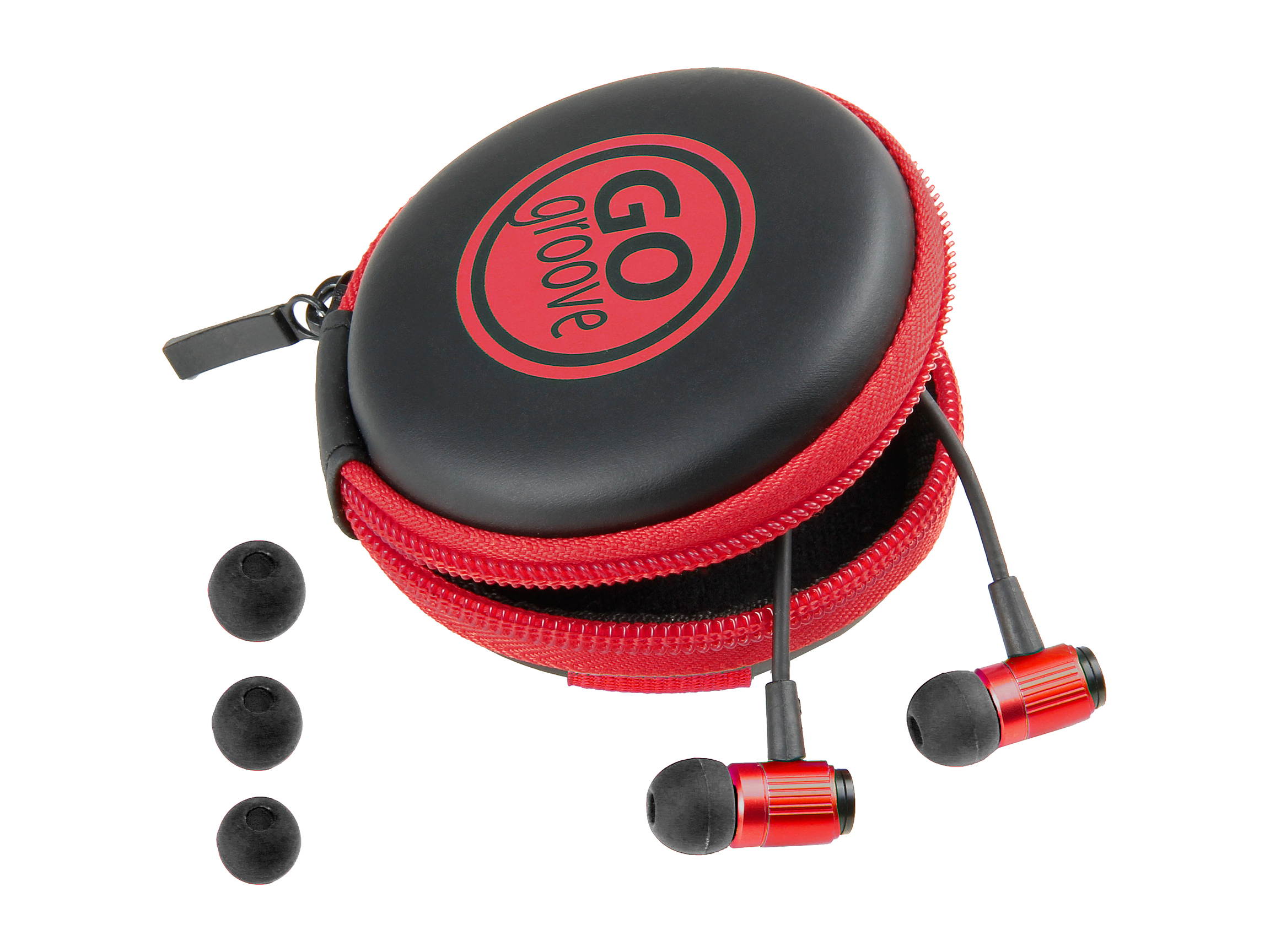 GOgroove Rugged AudiOHM RNF Black Ergonomic Earbud Headphones with Lifetime Warranty, Handsfree Mic and Military Grade Materials - Works With Apple , Samsung , HTC and More